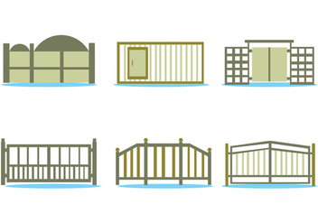 Open Gate Vector Set - vector #410603 gratis